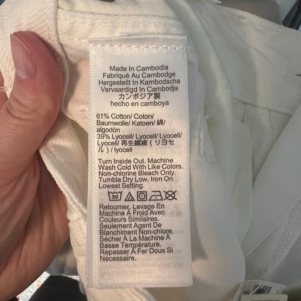 Madewell White Wide Sweep Trouser Airy Denim Jean NWT Size 25 NWT - Picture 10 of 10